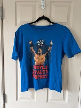 🦋 WWE - John Cena Large Blue T-Shirt - FLAW